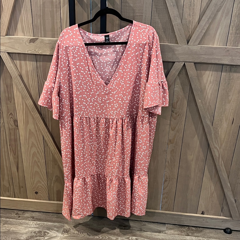 SHEIN Pink Polka Dot Dress